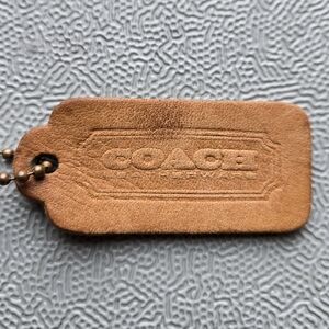 Coach Chamois Tan Cream Brown Hangtag Pre 94 1 Sided One Sided Single Sided